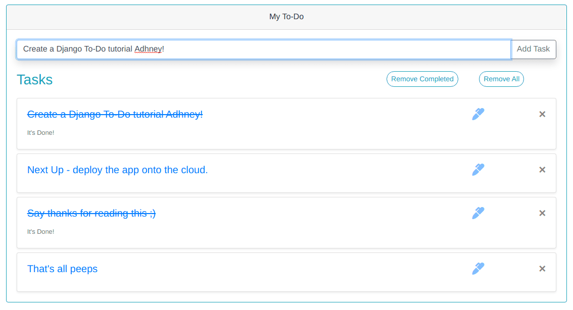 How to Create a To-Do app in Django with Bootstrap and Font-Awesome!